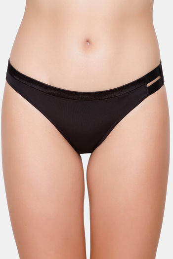 Buy Triumph Medium Rise Three-Fourth Coverage Bikini Panty - Black