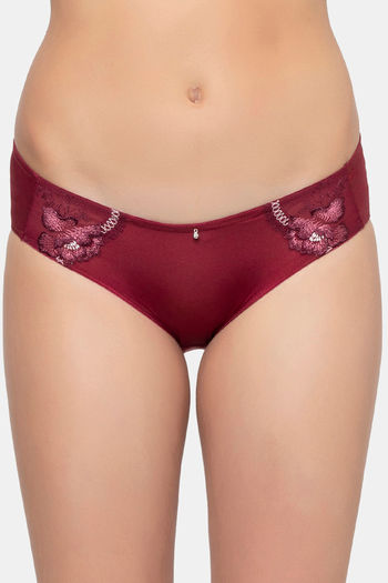 Buy Triumph Mid Rise Chafefree Hipster Panty - Bordeaux