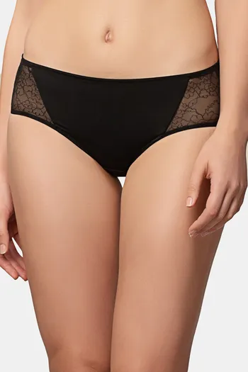 Buy Triumph Medium Rise Full Coverage Hipster Panty - Black at Rs.350  online