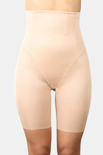 Buy Triumph High control Full Coverage With power-net lining High Waist Thigh Shaper - Beige