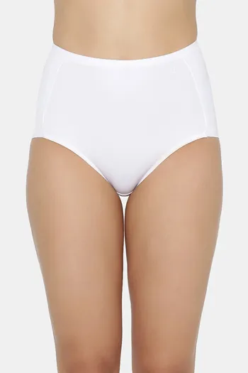 Buy Triumph Medium Control Lacer Cut Back Smoothening Four Way Stretch High  Waist Brief - White at Rs.1100 online