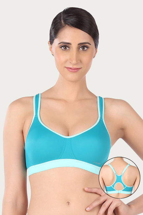 Buy Zelocity High Impact Quick Dry Sports Bra - Black Iris at Rs.1836  online