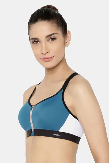 Buy Triumph Padded High Impact Sports Bra - Blue at Rs.1799 online