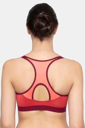 Buy Triumph Triaction 125 Padded Wireless Front Open Extreme Bounce Control  Sports Bra - Orange & Light Combo at Rs.1799 online