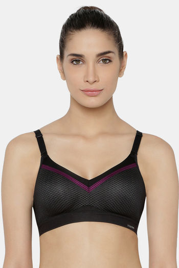 Triumph Triaction Free Motion Wireless Non Padded High Bounce Control  Big-Cup Sports Bra Black