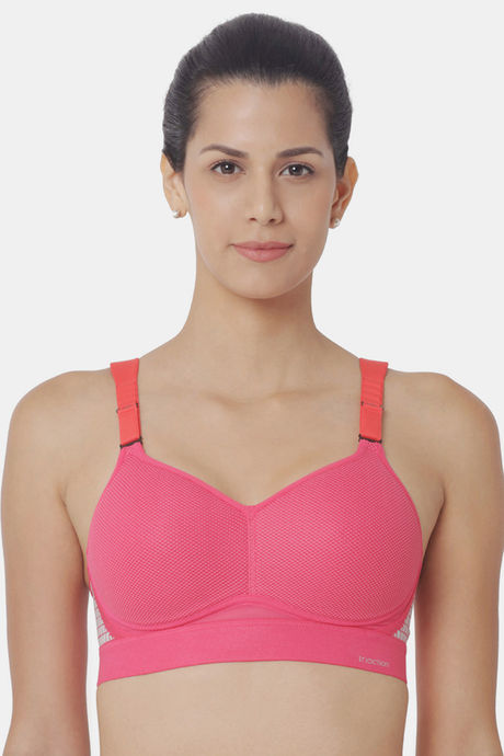 Triumph Triaction Hybrid Lite Spacer Cup Padded Wireless Extreme Support  High Bounce Control Big-Cup Sports Bra - Pink Lemonade