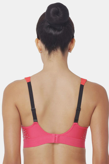 Buy Triumph Triaction Hybrid Lite Spacer Cup Padded Wireless Extreme  Support High Bounce Control Big-Cup Sports Bra - Pink Lemonade at Rs.1350  online