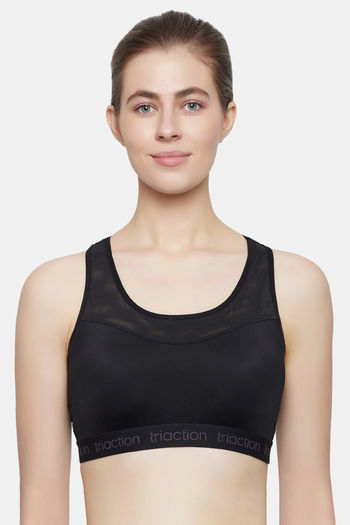 Buy Triumph Padded Medium Impact Slip On Bra - Black