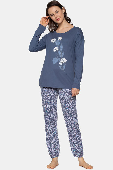 Womens Clothing Nightwear and sleepwear Pyjamas Bedhead Cotton 2pc Long Sleeve Pajama Set in Blue 