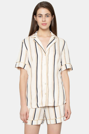 Buy Triumph Relaxed Fit Viscose Sleep Top - Skin and Light Combination