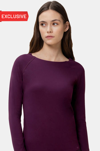 Buy Triumph Flex Smart Thermo-Regulating Ultrasoft Anticrease Sustainable Quick Dry Top - Aubergine