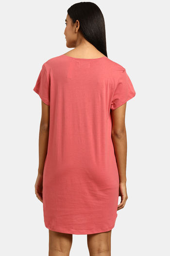 Buy Triumph Organic Cotton Loungewear Dress Pink Dark