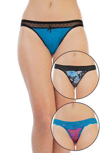 Buy Zivame Ultra Soft And Sexy Thong (Pack of 3) at Rs.480 online