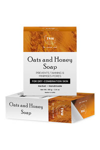 Buy Tnw The Natural Wash Handmade Oats And Honey Moisturizing Soap For Combination Dry Skin - 100 G