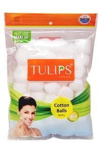 Buy Tulips Cotton Balls - White 50's