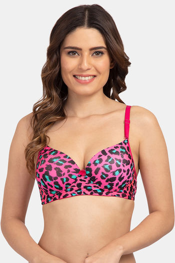 pink cheetah print bra