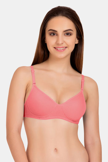 Buy Tweens Padded Wirefree Full Coverage T-Shirt Bra - Coral