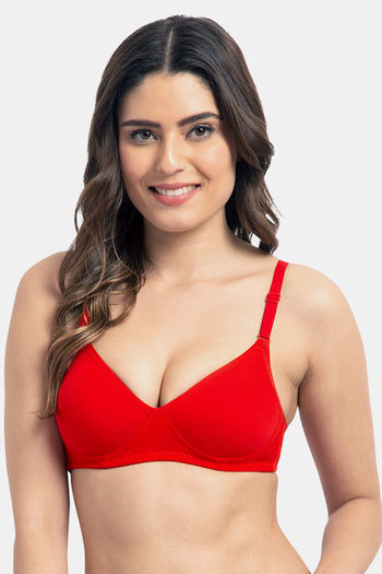Buy Tweens Padded Wirefree T-Shirt Bra - Red at Rs.310 online