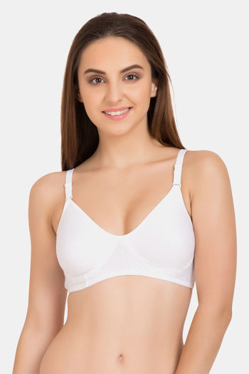 Naidu Hall Medium Coverage Non-Wired Non-Padded Cut and Sew type-Naturalle  Cotton Saree Bra