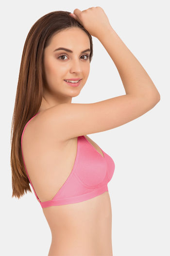 Tweens Double Layered Wirefree Full Coverage T-Shirt Bra - Baby Pink