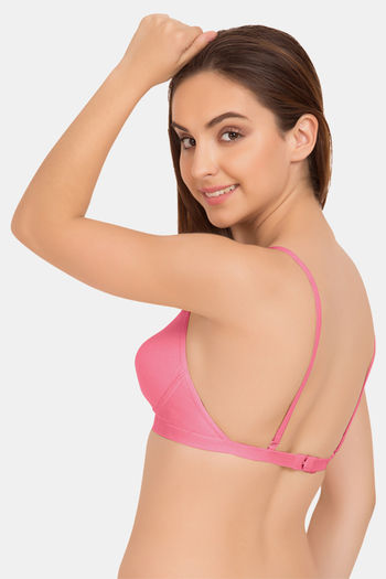 Tweens Double Layered Wirefree Full Coverage T-Shirt Bra - Baby Pink