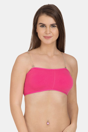 Buy Tweens Double Layered Wirefree Tube Bra With Removable Cookie - Dark  Pink at Rs.280 online