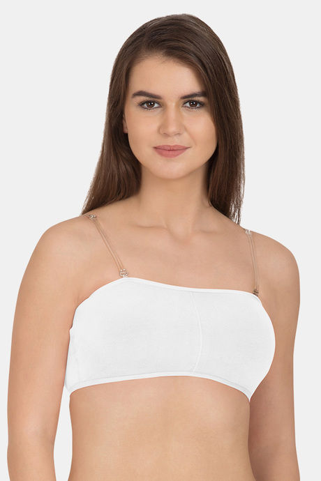 Buy Tweens Double Layered Wirefree Tube Bra With Removable Cookie - White  at Rs.280 online