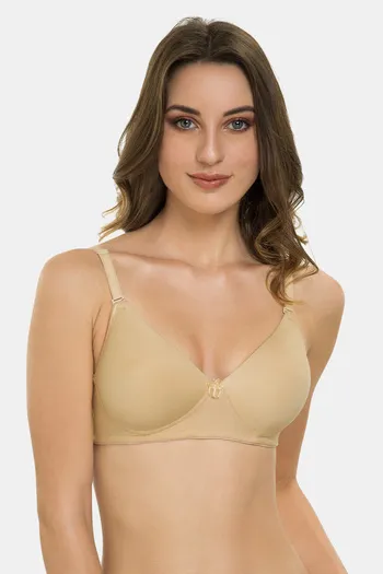 Buy Tweens Padded Non-Wired Full Coverage T-Shirt Bra - Beige at