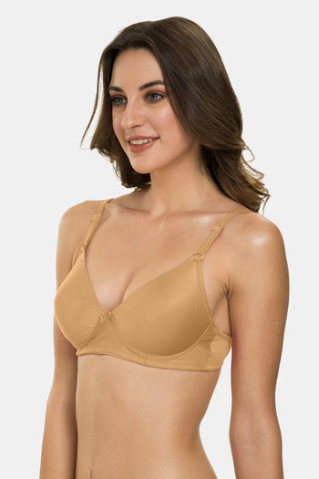 Buy Tweens Padded Non-Wired Full Coverage T-Shirt Bra - Fawn at Rs.530  online