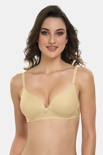 Buy Tweens Padded Non-Wired Full Coverage T-Shirt Bra - Beige at Rs.530  online