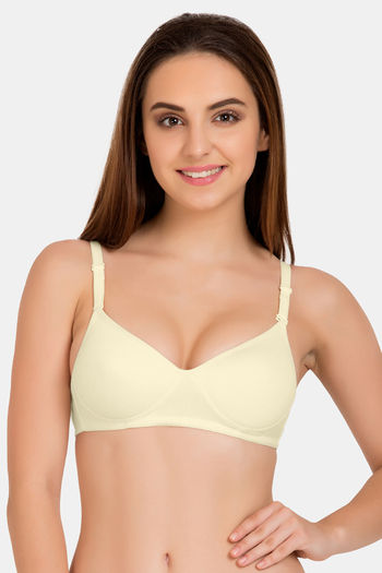 Buy Women's Cotton Non Padded Bra (Size :32) Off-White at