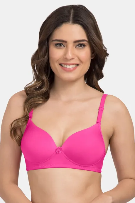 Buy Tweens Padded Non-Wired Full Coverage T-Shirt Bra - Hot Pink