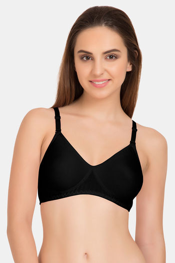 Buy Tweens Double Layered Non-Wired Full Coverage T-Shirt Bra - Black