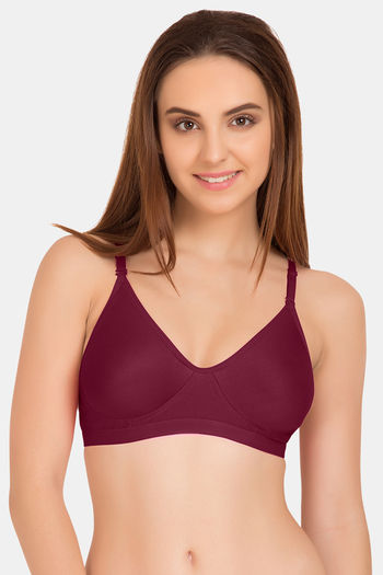 Buy Tweens Double Layered Non-Wired Full Coverage T-Shirt Bra - Magenta