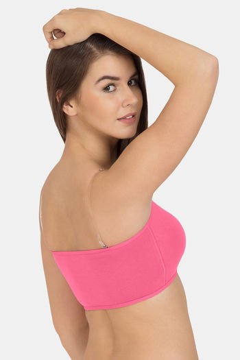Buy Tweens Padded Non-Wired Demi Coverage Tube Bra - Baby Pink at