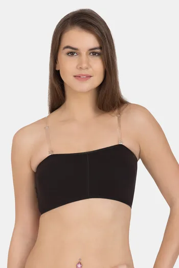 Buy Tweens Padded Non-Wired Demi Coverage Tube Bra - Black at Rs
