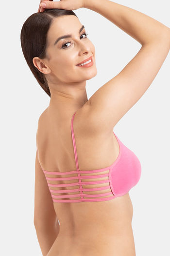 Buy Tweens Padded Non-Wired Full Coverage Cage Bra - Baby Pink at