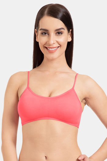 Buy Tweens Padded Non-Wired Full Coverage Cage Bra - Coral at Rs
