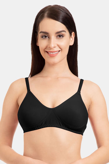 Buy Tweens Double Layered Non-Wired Full Coverage T-Shirt Bra - Black