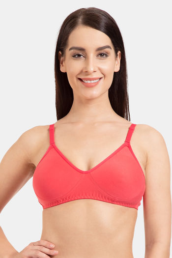 Buy Tweens Double Layered Non Wired Full Coverage T-Shirt Bra - Coral