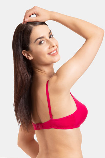 Buy Tweens Double Layered Non-Wired Full Coverage T-Shirt Bra - Dark Pink  at Rs.329 online