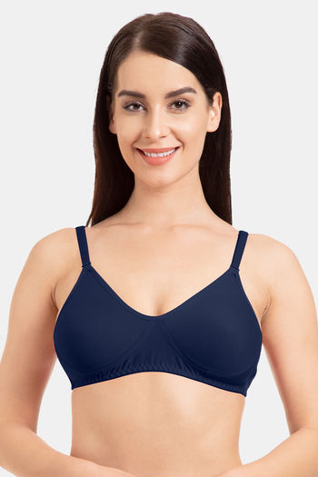 Buy Tweens Double Layered Non Wired Full Coverage T-Shirt Bra - Navy Blue