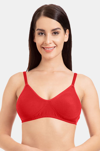Buy Tweens Double Layered Non Wired Full Coverage T-Shirt Bra - Red