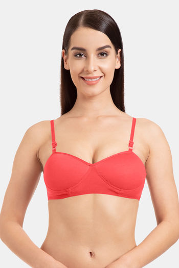 Buy Tweens Padded Non-Wired Medium Coverage Bralette Bra - Coral at Rs.200  online