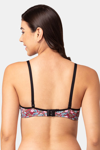 Buy Tweens Padded Non-Wired Full Coverage T-Shirt Bra - Red Floral Print at  Rs.375 online