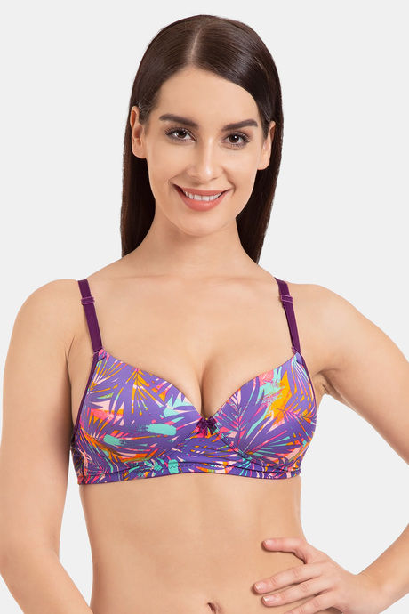 Buy Tweens Padded Non-Wired Full Coverage T-Shirt Bra - Tiger Print at  Rs.299 online