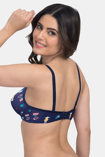 Buy Tweens Padded Non-Wired Full Coverage T-Shirt Bra - Navy Blue