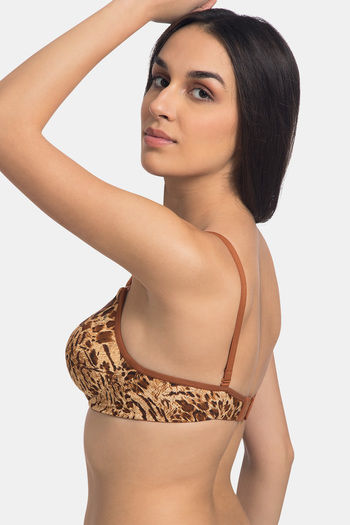 Buy Tweens Padded Non Wired Full Coverage T-Shirt Bra - Leopard Print at  Rs.375 online