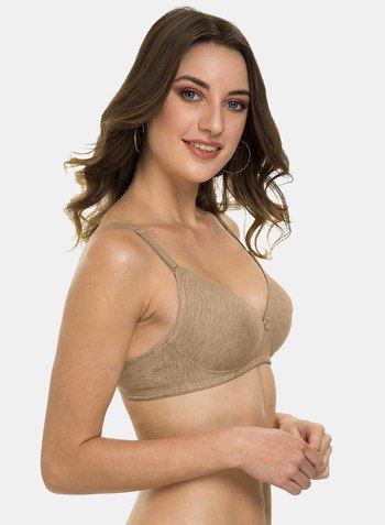 Buy Tweens Padded Non-Wired Full Coverage T-Shirt Bra - Fawn at Rs.530  online