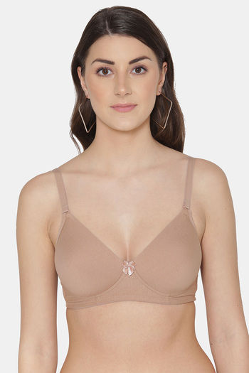 Buy Tweens Padded Non-Wired Medium Coverage T-Shirt Bra - Fawn